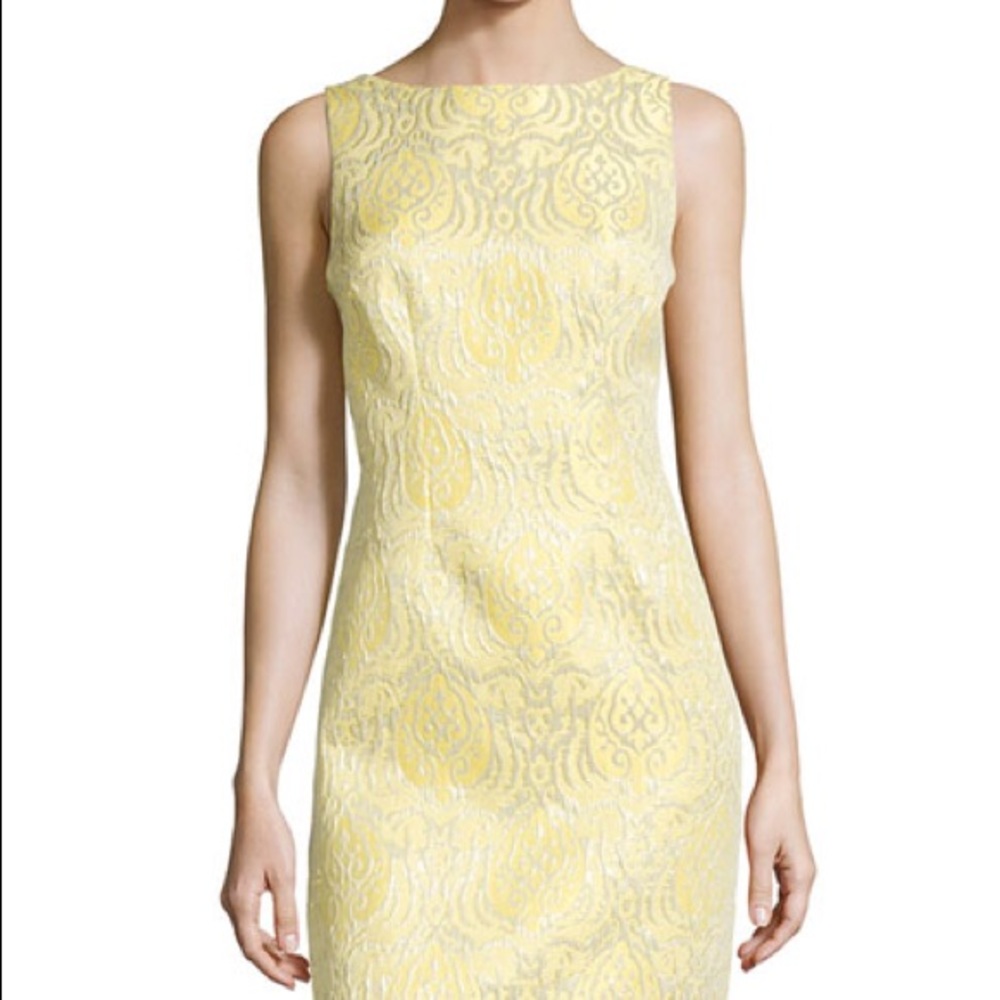 Chetta B
Metallic Filigree Brocade Cocktail Dress